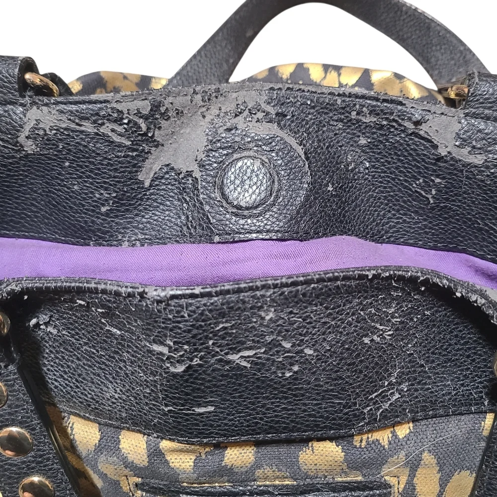 Juicy Couture Y2K Vintage Gold Leopard Daydreamer Satchel Bag